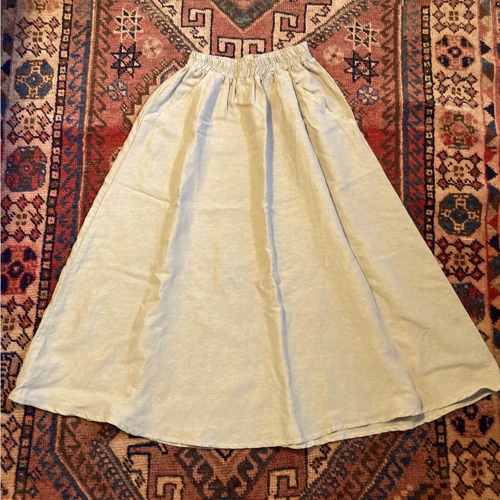 Curator SF Oat Linen Fawn skirt